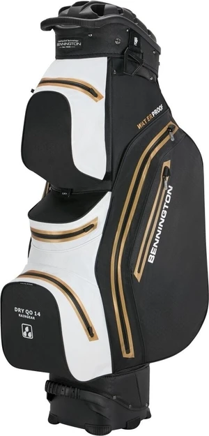 Bennington QO 14+ Waterproof Black/White/Gold Bolsa para carrito de golf