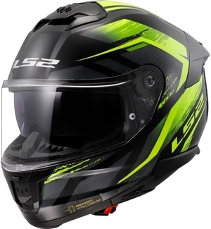 LS2 FF808 Stream II Fury Black/H-V Yellow XL Casco