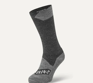 Sealskinz Waterproof All Weather Mid Length Sock Black/Grey Marl M Fahrradsocken