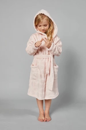 Drina Long Sleeve Bathrobe for Girls - Pink