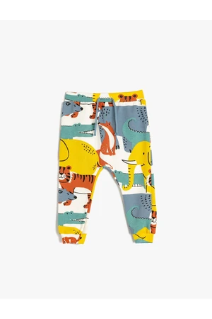 Koton Jogger Sweatpants Animal Printed Tie Waist