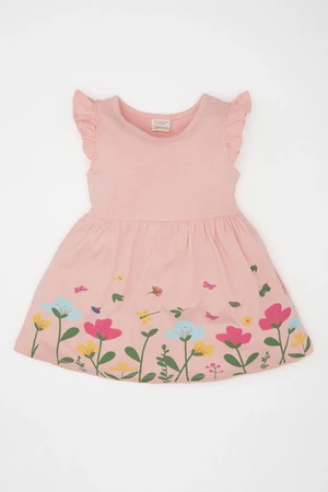 DEFACTO Baby Girl Floral Short Sleeve Dress