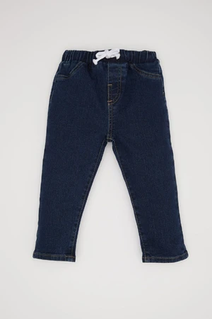 DEFACTO Baby Boy Regular Fit Straight Leg Elastic Waist Lace-Up Jeans