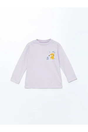 LC Waikiki Crew Neck Long Sleeve Printed Baby Boy T-Shirt