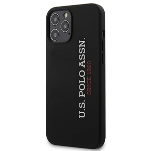 Silikonový kryt USHCP12SSLBKV2 U.S.Polo Vertical Logo pro Apple iPhone 12 mini, černá