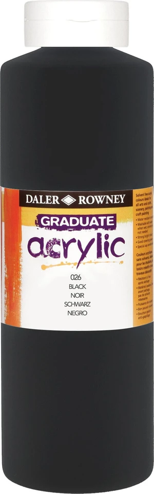 Daler Rowney Graduate Akrylová barva Black 1000 ml 1 ks