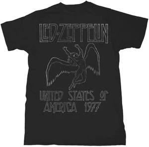 Led Zeppelin Tricou USA '77. Unisex Black XL