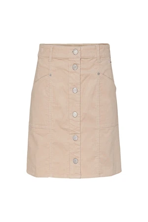 Tommy Jeans Skirt - TJW CORD BUTTON THRU MINI SKIRT beige