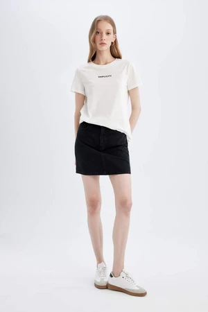 DEFACTO Regular Fit Jean Mini Skirt