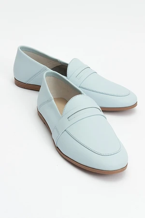 LuviShoes Bebe Blue Skin Genuine Leather Women's Flats