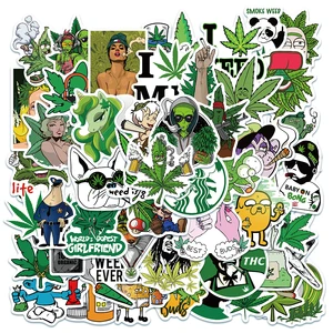 10/30/50PCS Cool Characters Leaves Weed Smoking Graffiti Stickers Bike Travel Luggage Guitar Laptop PVC Waterproof Funny Sticker