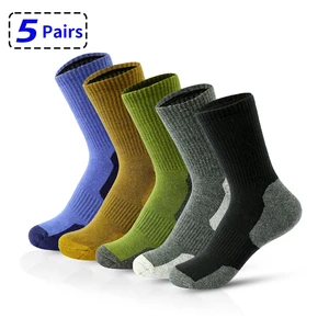 Men Socks Cotton Breathable Long Business Harajuku Socks Solid Gentleman Sox Sokken Outdoor Sports 5 Pairs/Lot Socks Gift