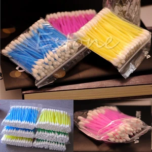 Cotton Swabs Cotton Sticks for Ear Double Round Cotton Tip Cotton Buds Double-Tipped Cotton Buds Great for Makeup G99C