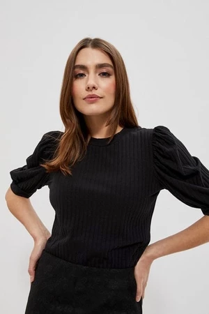 Blouse with puff sleeves