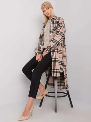 Long beige and black checkered shirt from Baltimore