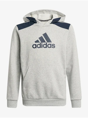 Blue-Grey Boys Hoodie adidas Performance B Bos HD - Unisex