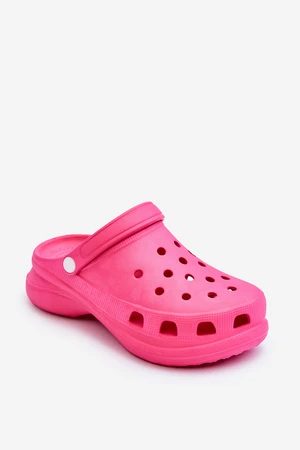 Crocs foam sandals on a robust outsole dark pink Katniss