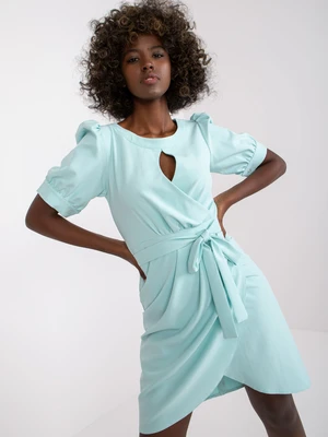 Mint cocktail dress with short sleeves from Severin