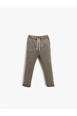 Koton Plaid Tie Waist Sweatpants