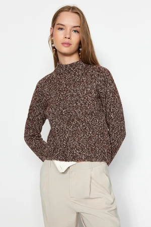 Trendyol Brown Gradient Boucle Knitwear Sweater