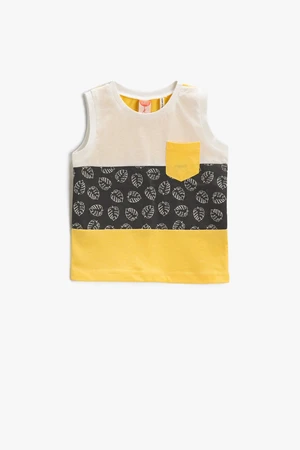 Koton Baby Boy Ecru Patterned Singlet