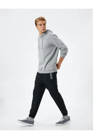 Koton Jogger Sweatpants With Lace-Up Waist, Zipper Pocket Detailed.