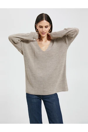 Koton V-Neck Sweater Oversize Long Sleeve Cashmere Textured