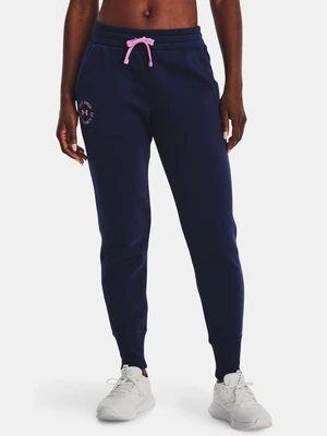 Under Armour Sweatpants Rival Fleece Crest Joggers-NVY - Women