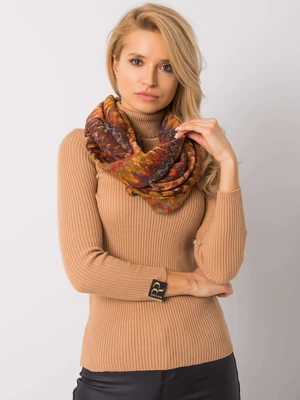 Brown patterned scarf