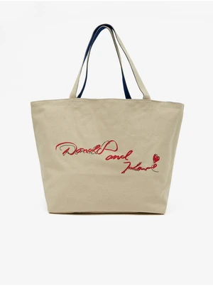 Modro-béžový dámsky vzorovaný shopper KARL LAGERFELD Disney