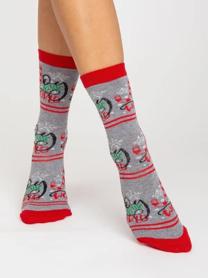3 pairs of socks with Christmas print