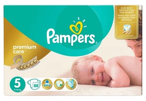 PAMPERS Premium Care plenky vel. 5, 11-16 kg, 88 ks