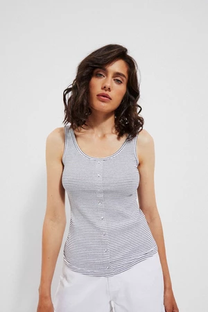 Ribbed top with stripes
