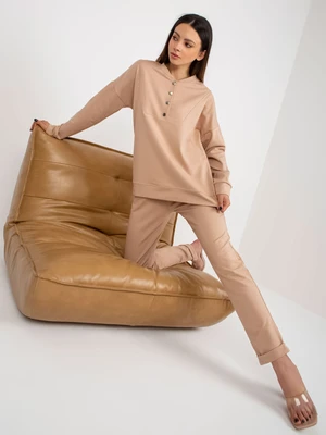 Casual Camel set with sweatshirt