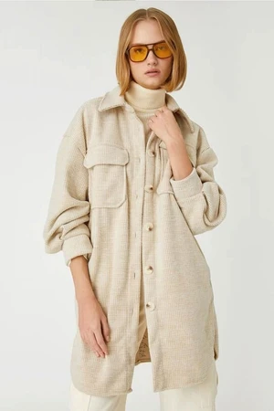 Koton Oversized Jacket with Pockets 3wak00089ew