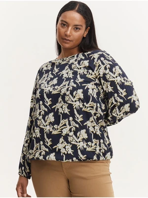 White-blue floral blouse Fransa - Women