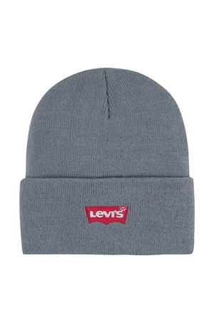 Dětská čepice Levi's LAN LEVI'S CORE BATWING BEANIE šedá barva, 9A8620