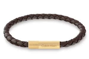 Calvin Klein Pánský hnědý kožený náramek Velocity 35100027