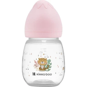 KikkaBoo Dojčenská fľaša 180 ml 3m+ Savanna Pink