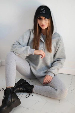 Set of 3-in-1 sweatshirt, top and leggings in gray