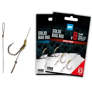 Nash návazec solid bag rig barbless - velikost háčku 6