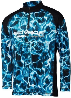 Savage Gear Angelshirt Marine UV Long Sleeve Tee Sea Blue 2XL