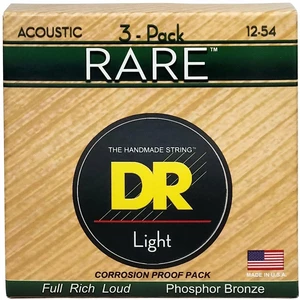 DR Strings RPM-12 Rare 3-Pack Saiten für Akustikgitarre