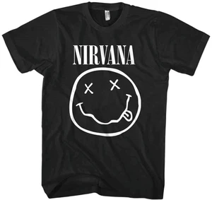 Nirvana Koszulka White Smiley Black L