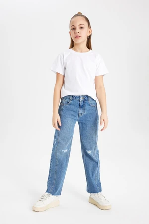 DEFACTO Girls' Wide Leg Wide Leg Jeans