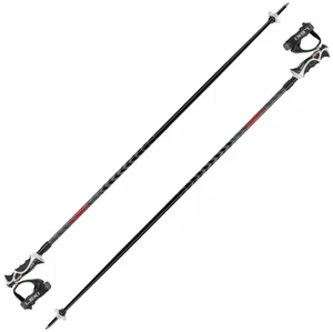 Leki Hot Shot S Eloxal Black/Anodized Grey/Bright Red 110 cm Kijki narciarskie