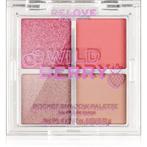 Revolution Relove Pocket Palette paletka očních stínů odstín Wild Berry 4x0.72 g