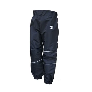 Children's rustle trousers - black-reflective gray