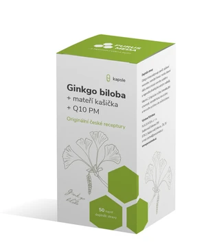 Purus Meda Ginkgo biloba + mateří kašička + Q10 PM 50 kapslí