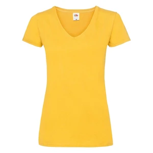 Yellow v-neck Women's T-shirt Valueweight Fruit of the Loom